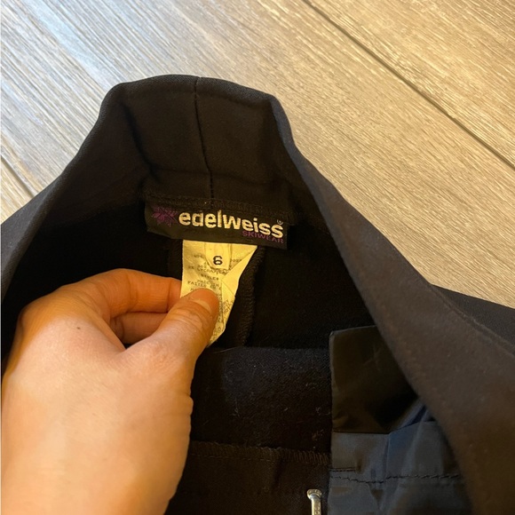 EDELWEISS Vintage Black Stirrup Ski Pants Size 6 USA - Picture 3 of 8